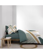 Parure housse de couette Zephyr verte