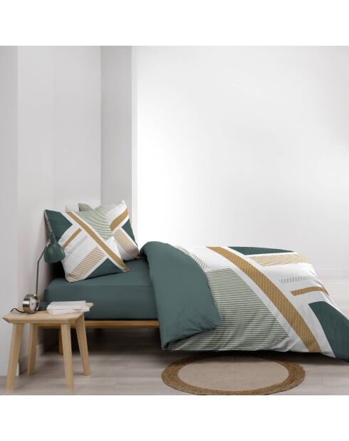 Parure housse de couette Zephyr verte
