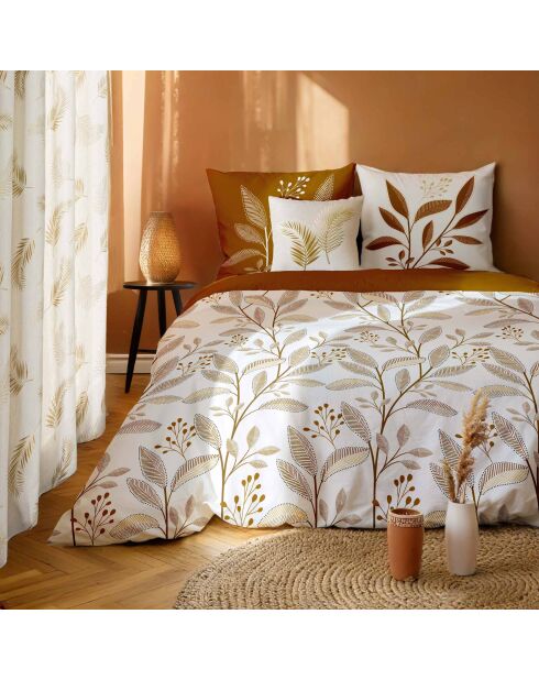 Parure housse de couette Malika blanche