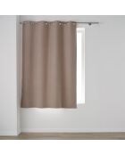 Occultiss Ösenvorhang, Chambray, Verdunkelung, einfarbig, haselnussbraun, 135 x 180 cm