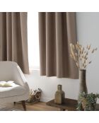 Occultiss Ösenvorhang, Chambray, Verdunkelung, einfarbig, haselnussbraun, 135 x 180 cm