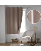 Occultiss Ösenvorhang, Chambray, Verdunkelung, einfarbig, haselnussbraun, 135 x 180 cm