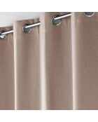 Occultiss Ösenvorhang, Chambray, Verdunkelung, einfarbig, haselnussbraun, 135 x 180 cm