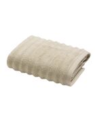 Serviette de toilette en coton, éponge unie Maya taupe - 50x90 cm