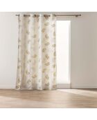 Isadora Ösenvorhang aus Polycotton, metallischer Ockerdruck, 140 x 240 cm