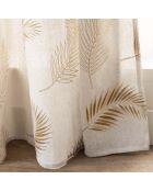 Isadora Ösenvorhang aus Polycotton, metallischer Ockerdruck, 140 x 240 cm