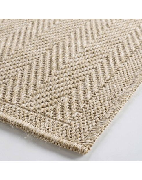 Tapis rectangle, tissé plat Ilem naturel - 80x150 cm