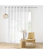 Haltona XXL-Schleier mit großen Ösen, weißer Leineneffekt, 240 x 240 cm