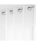 Haltona XXL-Schleier mit großen Ösen, weißer Leineneffekt, 240 x 240 cm