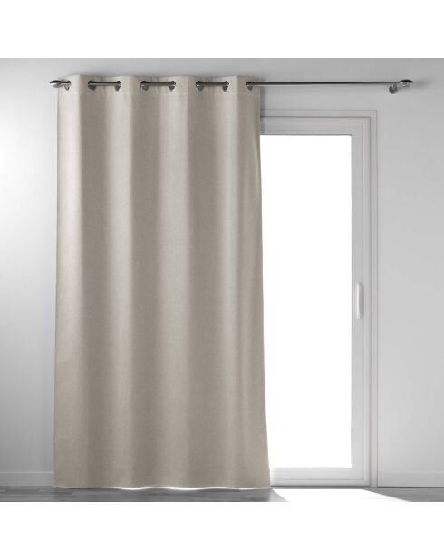 Tenda con occhielli Occuless, in lino liscio chambray oscurante - 135x260 cm