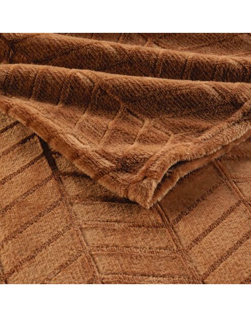 Arya Schwarzes Plaid (180 x 220 cm), Flanellrelief