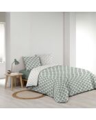 Parure housse de couette microfibre réversible Diane blanche