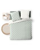 Parure housse de couette microfibre réversible Diane blanche