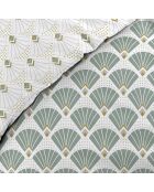 Parure housse de couette microfibre réversible Diane blanche