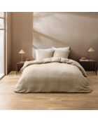 Clara dekbedovertrekset in naturel reliëf