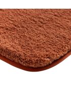 Mael badmat van terracotta effen microvezel - 50x80 cm