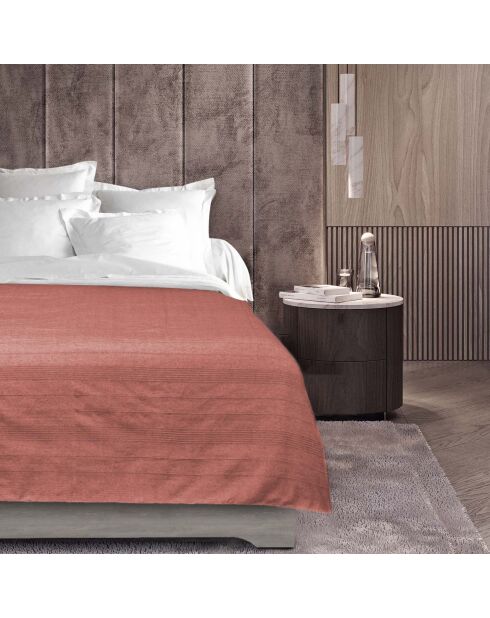 Plaid Lucile in policotone liscio Marsala - 220x240 cm