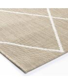 Alfombra rectangular Damira, tejida plana natural, 120 x 170 cm