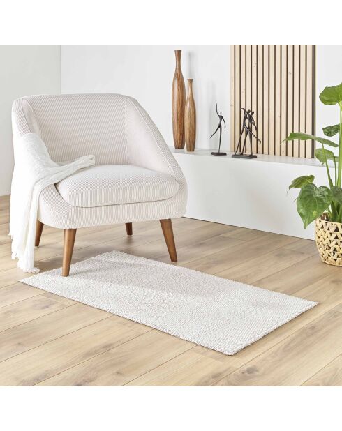 Tapis rectangle Lisaia, bouclette naturel - 160x230 cm
