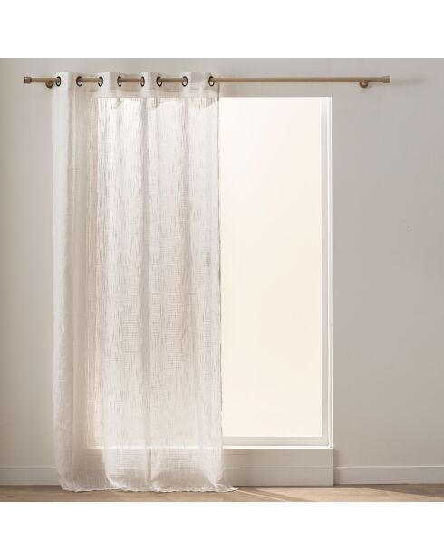 Sigma Ösenschleier, natürlicher Leineneffekt, 140 x 280 cm