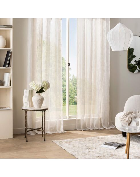 Sigma Ösenschleier, natürlicher Leineneffekt, 140 x 280 cm