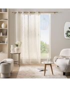 Sigma Ösenschleier, natürlicher Leineneffekt, 140 x 280 cm