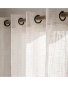 Sigma Ösenschleier, natürlicher Leineneffekt, 140 x 280 cm