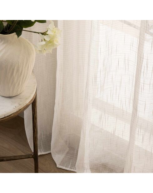 Sigma Ösenschleier, natürlicher Leineneffekt, 140 x 280 cm