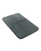 Tapis de bain microfibre unie Mael cedre - 50x80 cm