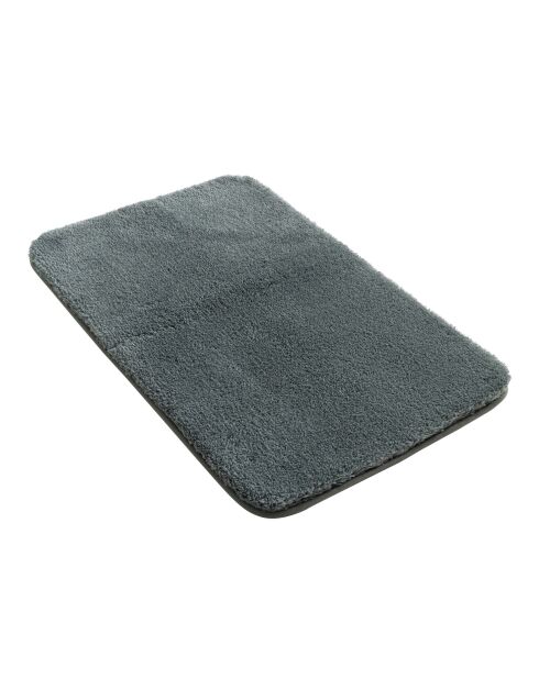 Tapis de bain microfibre unie Mael cedre - 50x80 cm