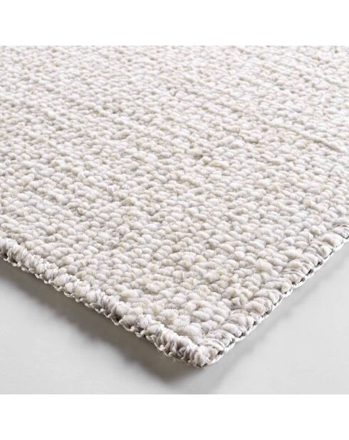 Tapis rectangle Lisaia, bouclette naturel - 60x110 cm