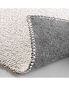 Tapis rectangle Lisaia, bouclette naturel - 60x110 cm