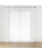 Haltona XXL-Schleier mit großen Ösen, weißer Leineneffekt, 400 x 240 cm