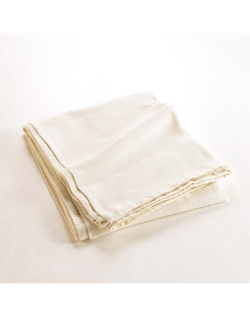 Plaid Lucile in policotone naturale liscio - 220x240 cm