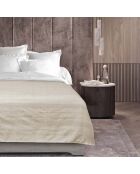 Plaid Lucile in policotone naturale liscio - 220x240 cm