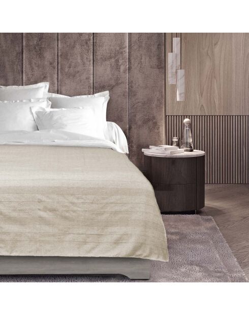 Plaid Lucile in policotone naturale liscio - 220x240 cm