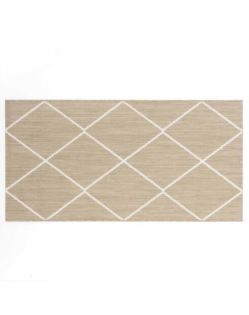 Alfombra rectangular Damira, tejida plana natural, 80 x 150 cm