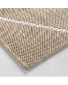 Alfombra rectangular Damira, tejida plana natural, 80 x 150 cm