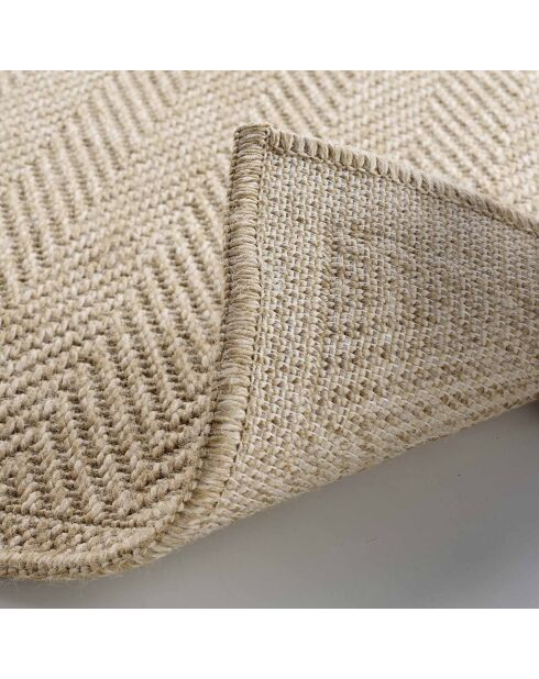 Tapis rectangle, tissé plat Ilem naturel - 160x230 cm