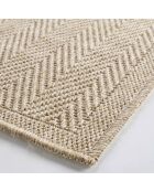 Alfombra rectangular, tejida plana Ilem natural - 160x230 cm