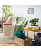 Plaid Lucile in policotone liscio Marsala - 180x220 cm