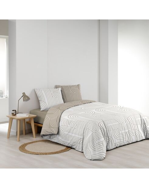 Parure housse de couette réversible Modul naturelle