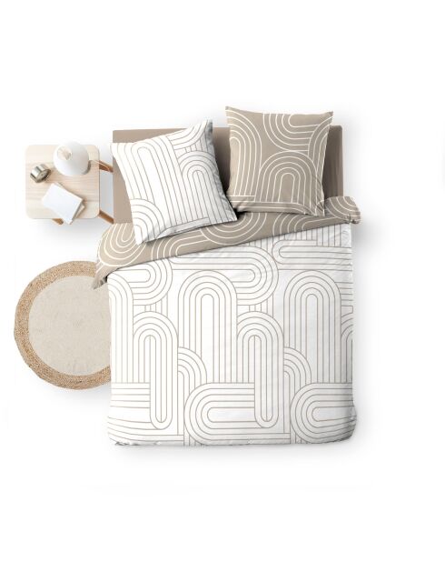 Parure housse de couette réversible Modul naturelle