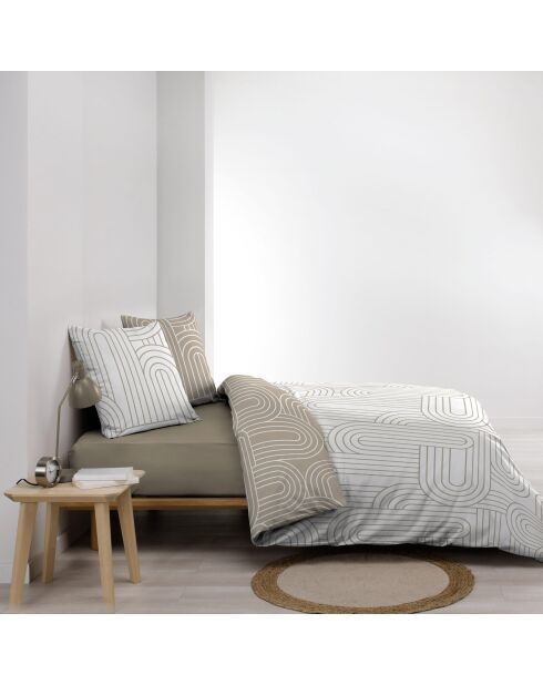 Parure housse de couette réversible Modul naturelle