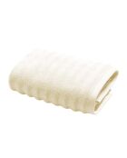 Serviette de toilette en coton, éponge unie Maya ivoire - 50x90 cm