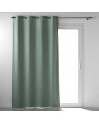 Tenda con occhielli Occuless in chambray oscurante in cedro liscio - 135x260 cm