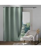 Tenda con occhielli Occuless in chambray oscurante in cedro liscio - 135x260 cm