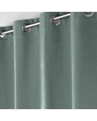 Tenda con occhielli Occuless in chambray oscurante in cedro liscio - 135x260 cm