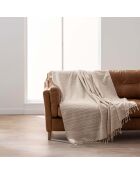 Plaid in lino Lilia con frange - 180x220 cm