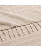 Plaid in lino Lilia con frange - 180x220 cm